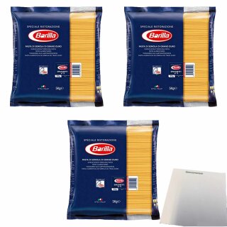 Barilla Spaghetti No.5 3er Pack (3x5kg GASTRO Großbeutel) + usy Block