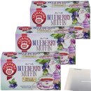 Teekanne Blueberry Muffin 3er Pack (3x40,5 Beutel) + usy...