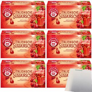 Teekanne Ländertee Italienische Süsskirsche 6er Pack (6x45g Packung) + usy Block