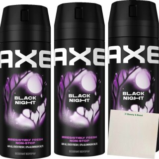 Axe Bodyspray Black Night 3er Pack (3x150ml Dose) + usy Block
