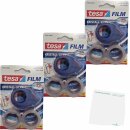 Tesafilm Mini Abroller 3er Pack (3x2 Stück 50g Packung) + usy Block