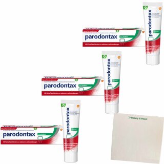 Parodontax ZahnpastaFluorid 3er Pack (3x75ml Packung) + usy Block
