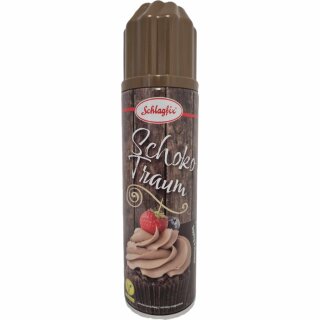 Schlagfix Schokotraum Sprühfertige Schlagcreme, Schlagsahne Vegan (200ml Flasche)