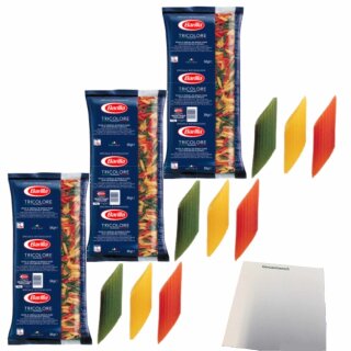 Barilla Mezze Penne Tricolore 3er Pack (3x5kg Packung) + usy Block