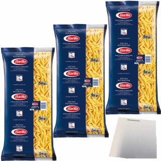 Barilla Pennette rigate N. 72 3er Pack (3x5kg Packung) + usy Block