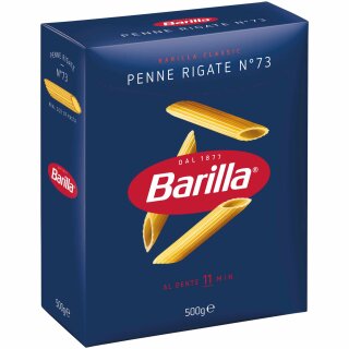 Barilla Hartweizen Pasta N. 73 Penne Rigate (500g Packung) MHD 01.11.2024 Restposten Sonderpreis