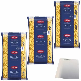 Barilla Sedani Rigati N.94 3er Pack (3x5kg Beutel) + usy Block