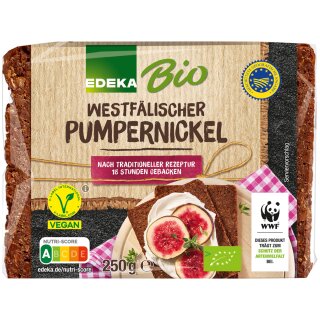 Edeka Bio westfälischer Pumpernickel (250g Packung) MHD 15.07.2025 Restposten Sonderpreis