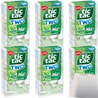 Tic Tac two Spearmint Fresh&Mild ohne Zucker 6er Pack (6x38,5g Packung) + usy Block