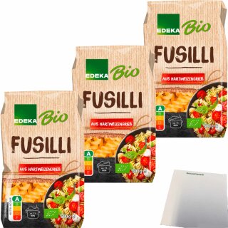 Edeka Fusilli aus Hartweizengrieß 3er Pack (3x500g Packung) + usy Block