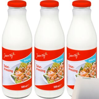Jeden Tag Salat-Dressing Sylter Art 3er Pack (3x500ml Flasche) + usy Block