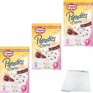 Dr.Oetker Paradies Creme Stracciatella 3er Pack (3x65g Beutel) + usy Block