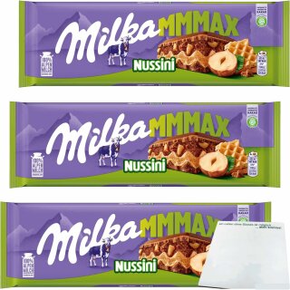 Milka Nussini 3er Pack (3x270g Großtafel) + usy Block