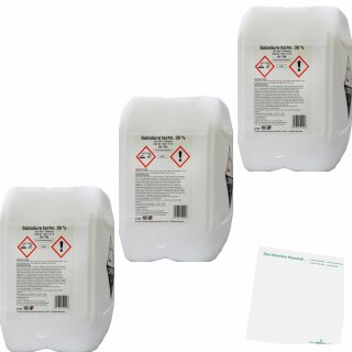 Salzsäure 30 % 3er Pack (3x10l Kanister) + usy Block