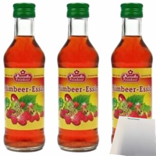 Kunella Himbeeressig 3er Pack (3x100ml Flasche) + usy Block