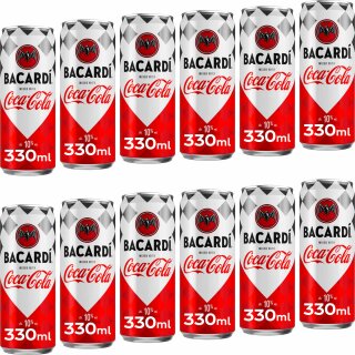 Bacardi Coca Cola 10% Vol. (12x0,25L Dose) VPE