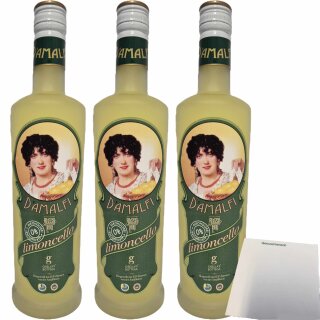 Russo DAmalfi Limoncello Zitronen Likör Alkoholfrei 3er Pack (3x500ml Flasche) + usy Block