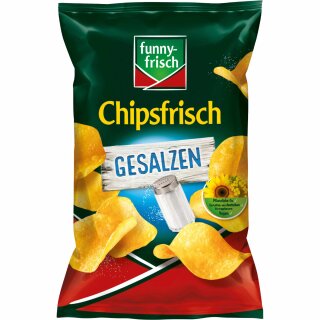 funny-frisch Chipsfrisch Gesalzen (150g Packung) Restposten Sonderpreis MHD 16.12.2024