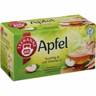 Teekanne Fruchtiger Apfel 20 Teebeutel (60g Packung) Restposten Sonderpreis MHD 03.2025