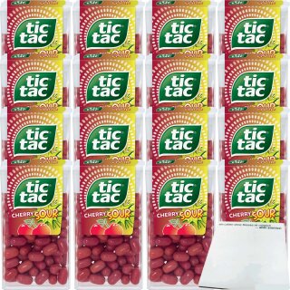 Tic Tac Cherry Sour 16er Pack (16x54g Dose) + usy Block
