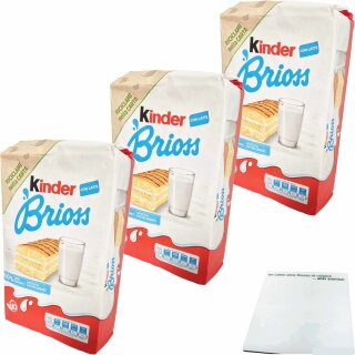 Kinder Milchcremeschnitte, Brioss 3er Pack (3x10x28g Packung) + usy Block