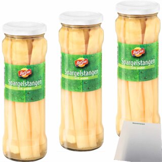 BelSun Spargelstangen 3er Pack (3x370ml Glas) + usy Block