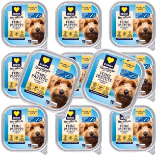 EDEKA Dog Feine Pastete Huhn/MSC Kabeljau VPE (11x150g Packung)