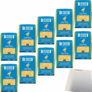 De Cecco Nudeln Penne Rigate n.41 10er Pack (10x500g Packung) + usy Block