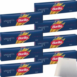 Barilla Spaghetti No5 8er Pack (8x500g Packung) + usy Block