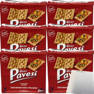Gran Pavesi Kekse Salati Gesalzen 6er Pack (6x560g) + usy Block