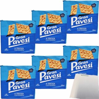 Gran Pavesi Kekse non Salati "Ungesalzen" 6er Pack (6x560g Packung) + usy Block