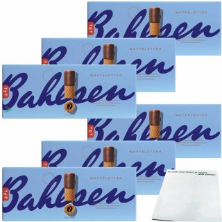 Bahlsen Waffeletten Waffelgebäck mit Vollmilchschokolade 6er Pack (6x100g Packung) + usy Block