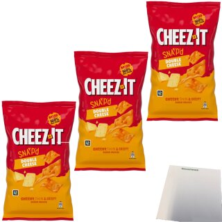 Cheez-It Double Cheese 3er Pack (3x120g Beutel) + usy Block