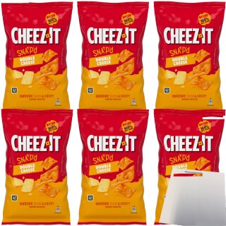 Cheez-It Double Cheese 6er Pack (6x120g Beutel) + usy Block