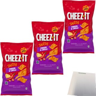 Cheez-It Cheese & Chilli 3er Pack (3x120g Beutel) + usy Block