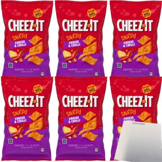 Cheez-It Cheese & Chilli 6er Pack (6x120g Beutel) + usy Block