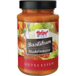 Hofgut Nudelsauce Basilikum (490g Glas)