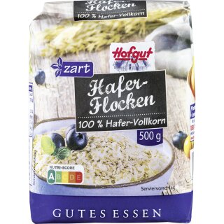Hofgut Haferflocken zart (500g Packung)