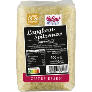 Hofgut Spitzenreis Parboiled (500g Packung)