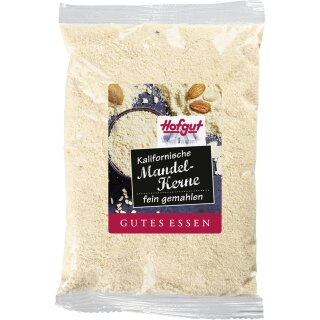 Hofgut Kalifornische Mandeln gemahlen blanchiert (100g Beutel)