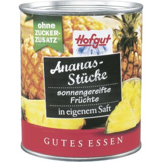 Hofgut Ananas Stücke (850ml Dose)