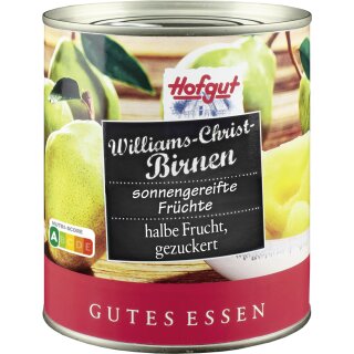 Hofgut Williams-Christ-Birnen halbe Frucht (850ml Dose)