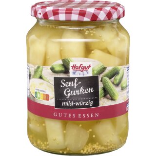 Hofgut Senfgurken Stücke (720ml Glas)