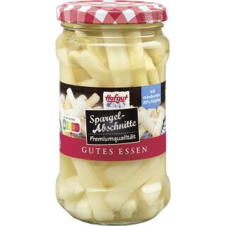 Hofgut Spargelabschnitte mit Köpfen (314ml Glas)