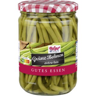 Hofgut Grüne Bohnen sehr fein (580ml Glas)