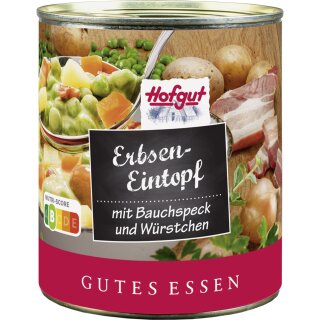 Hofgut Erbseneintopf mit Bauchspeck & Würstchen (800g Dose)