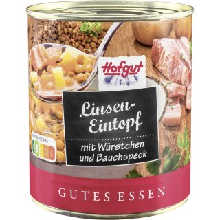 Hofgut Linseneintopf mit Würstchen (800g Dose)