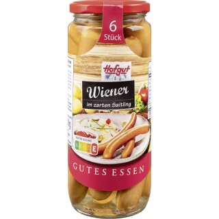 Hofgut Wiener Würstchen im Saitling (6/250g Glas)