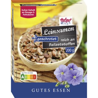 Hofgut Leinsamen geschrotet (200g Packung)
