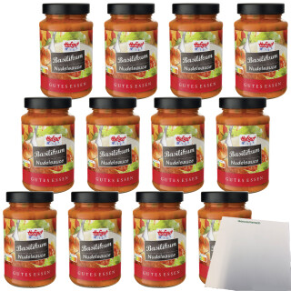 Hofgut Nudelsauce Basilikum VPE (12x490g Glas) + usy Block